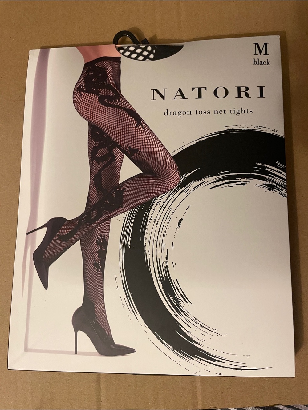 Natori Dragon Toss Net Tights - Black